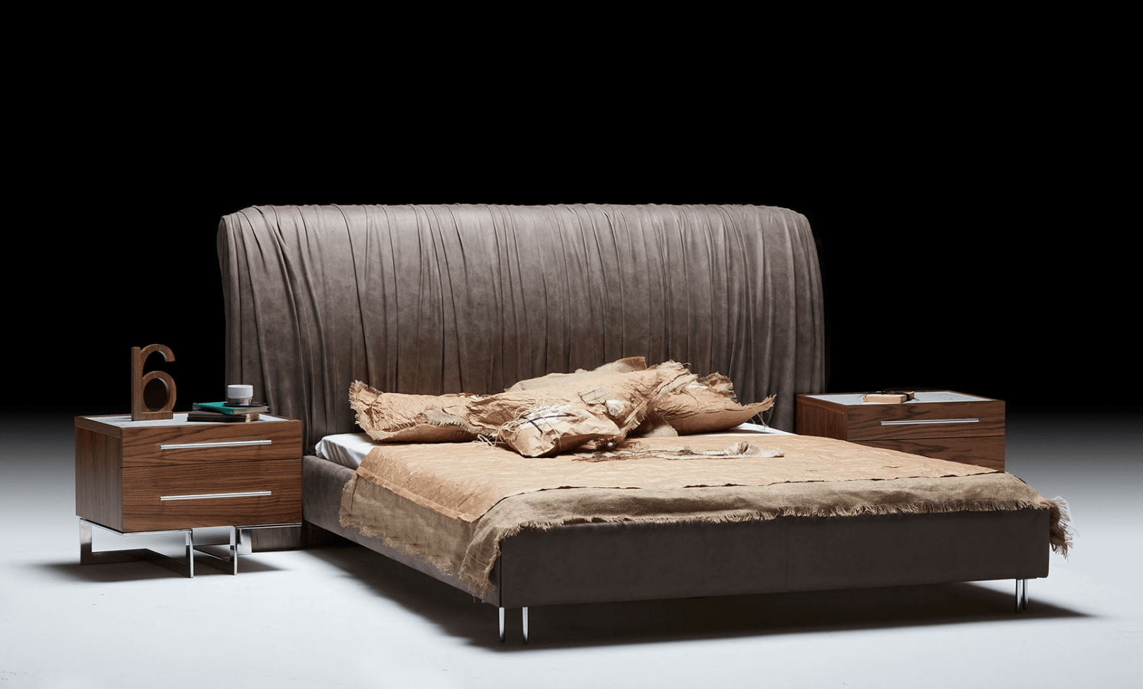 LANET BED AND BEDSIDE TABLE - Design bútorok