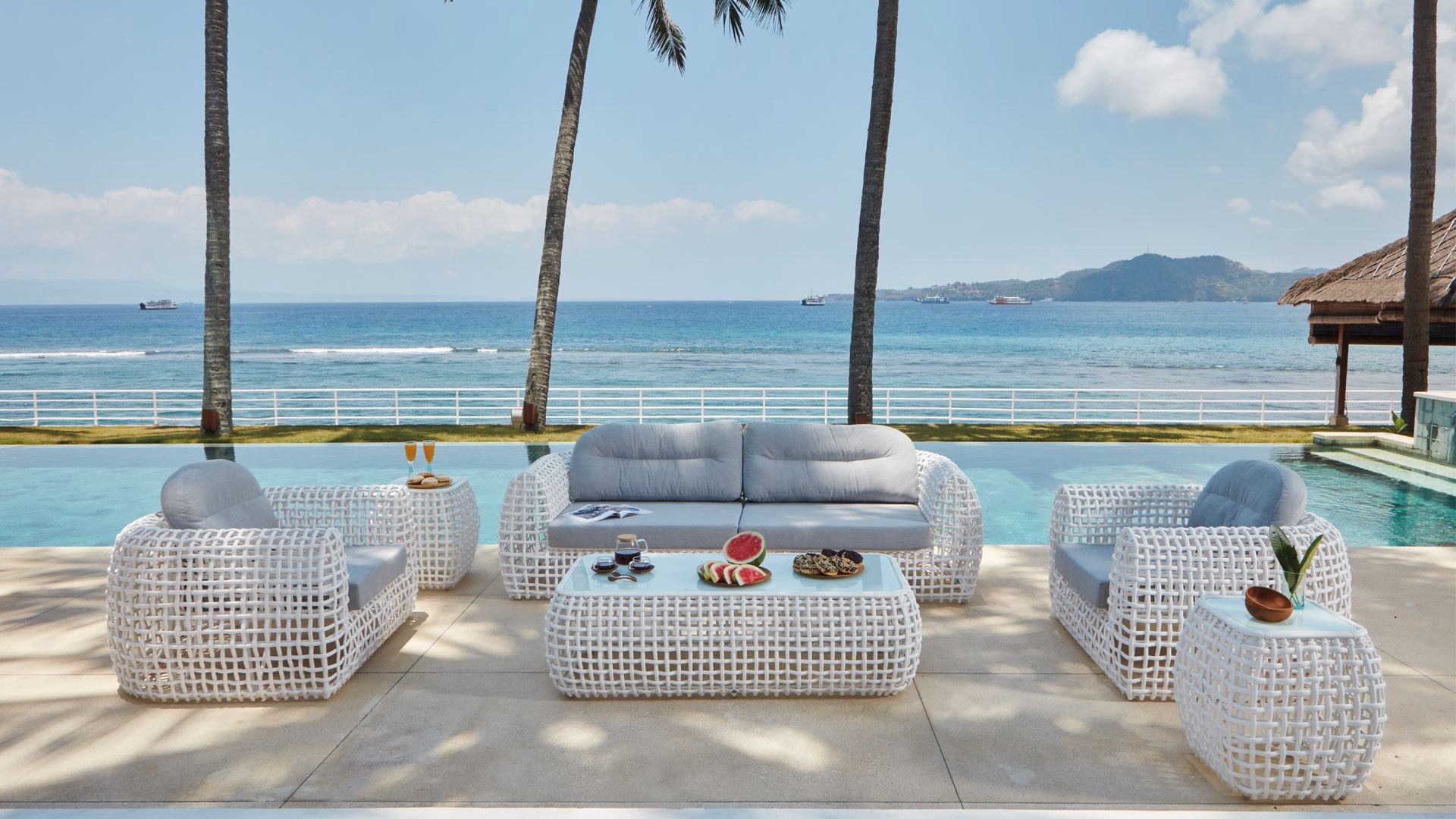 MONACO SOFA COLLECTION WITH COFFEE TABLE - Télikertek – Teraszok bútorai