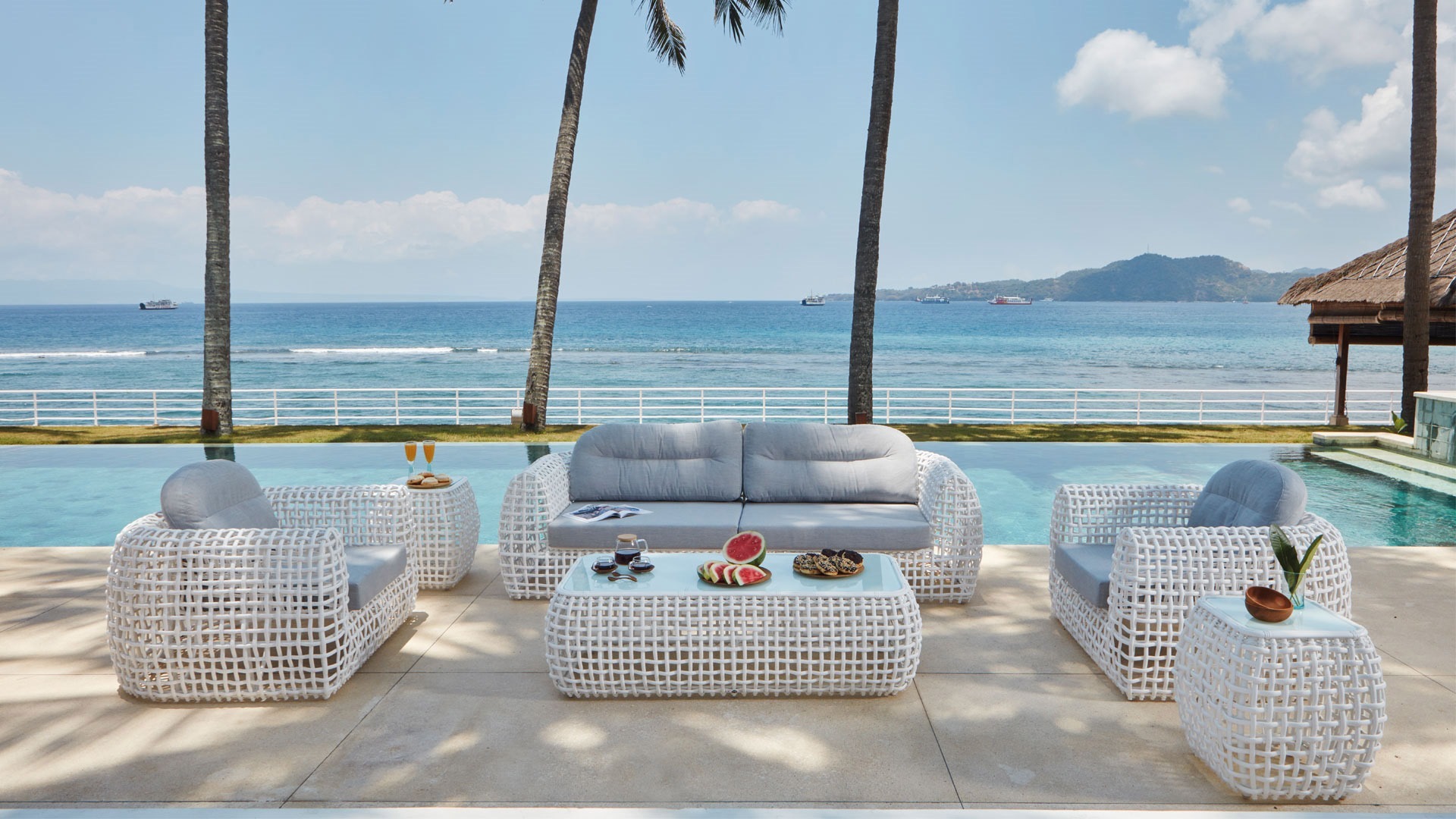 MONACO SOFA COLLECTION WITH COFFEE TABLE - Télikertek – Teraszok bútorai