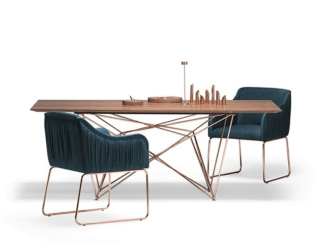 MONTEL  DINING TABLE WITH CHARS - Design bútorok